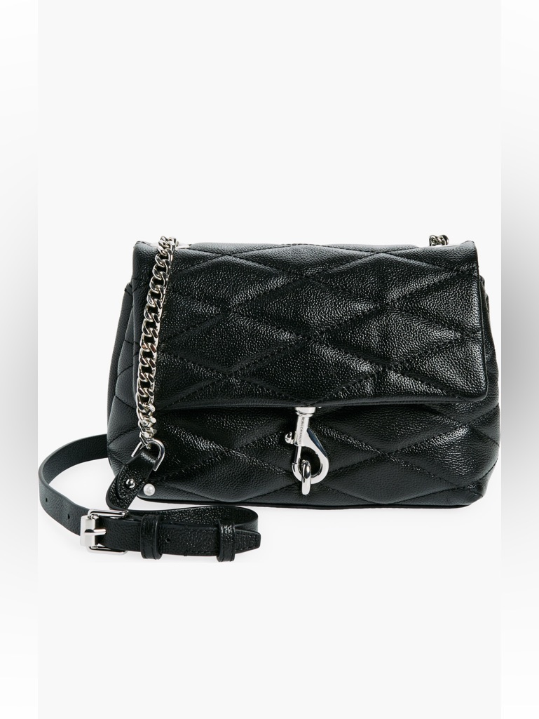 Rebecca Minkoff Black Edie Diamond Quilt Leather Crossbody Nwt